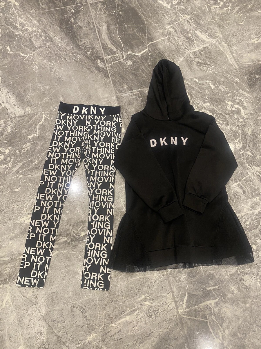 DKNY girls jumper dress and legging set age 10 | eBay