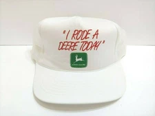 "I Rode A Deer Today" VTG John Deere Mesh Trucker Style Mesh Hat Cap - Snapback