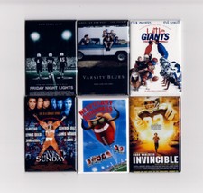 FOOTBALL MOVIE POSTER MAGNETS #2 w/ FRIDAY NIGHT LIGHTS VARSITY BLUES INVINCIBLE