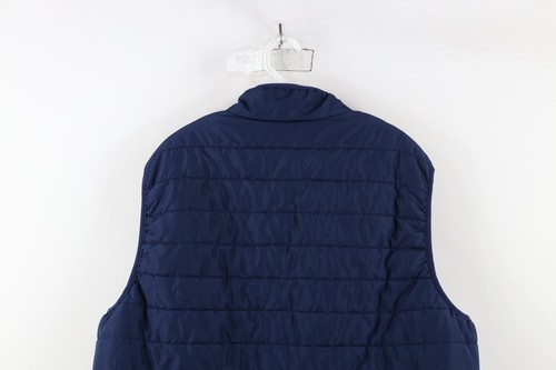 Chaps Mens 2XL Classic Logo Lightweight Packable Puffer Vest Jacket Navy Blue - Picture 13 of 16
