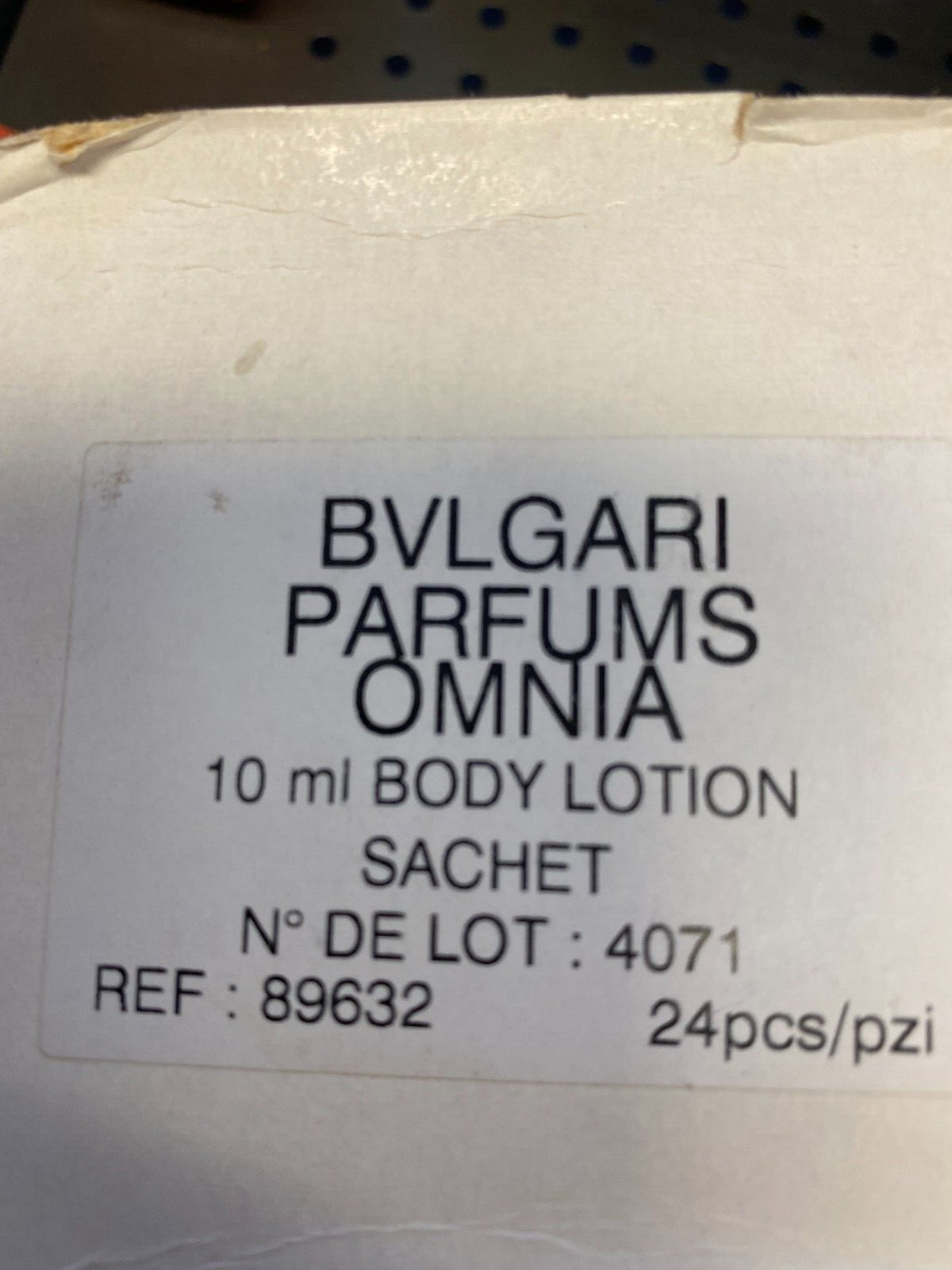 Bvlgari Omnia Bain Body Lotion .33 x 24 Packs Equals 7.92oz Super Rare Item New