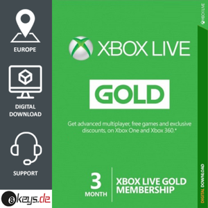 microsoft xbox live 3 month gold membership