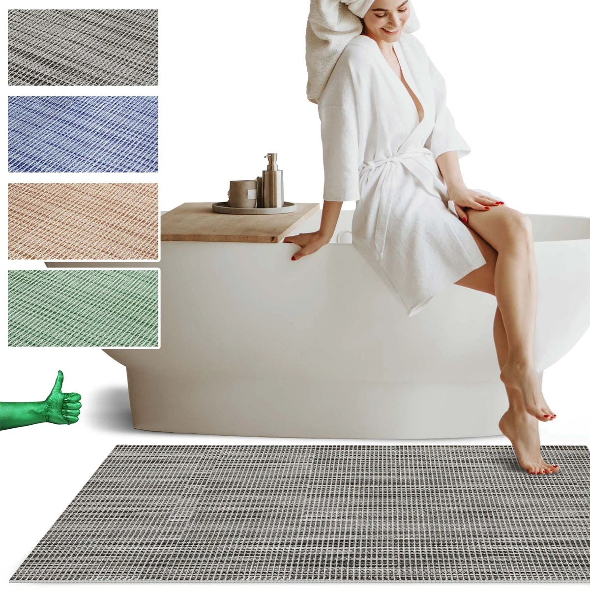 Abo-Design Badeatten Saunaläufer Shell • Weichschauatte • Breite