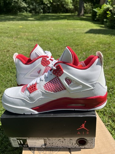 Air Jordan Retro 4 Alternate ‘89 Men’s DS Size 11 White Black Gym Red - Picture 7 of 10