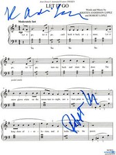Kristen Anderson-Lopez & Robert Lopez "Frozen" SIGNED Let It Go Sheet Music ACOA