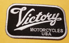Victory Motorcycles Usa Worldwide Shipping Embroidered Patch approx 2.25x4"