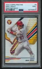 Mike Trout 2024 Topps Pristine Gold Refractor #8 /50 PSA 9