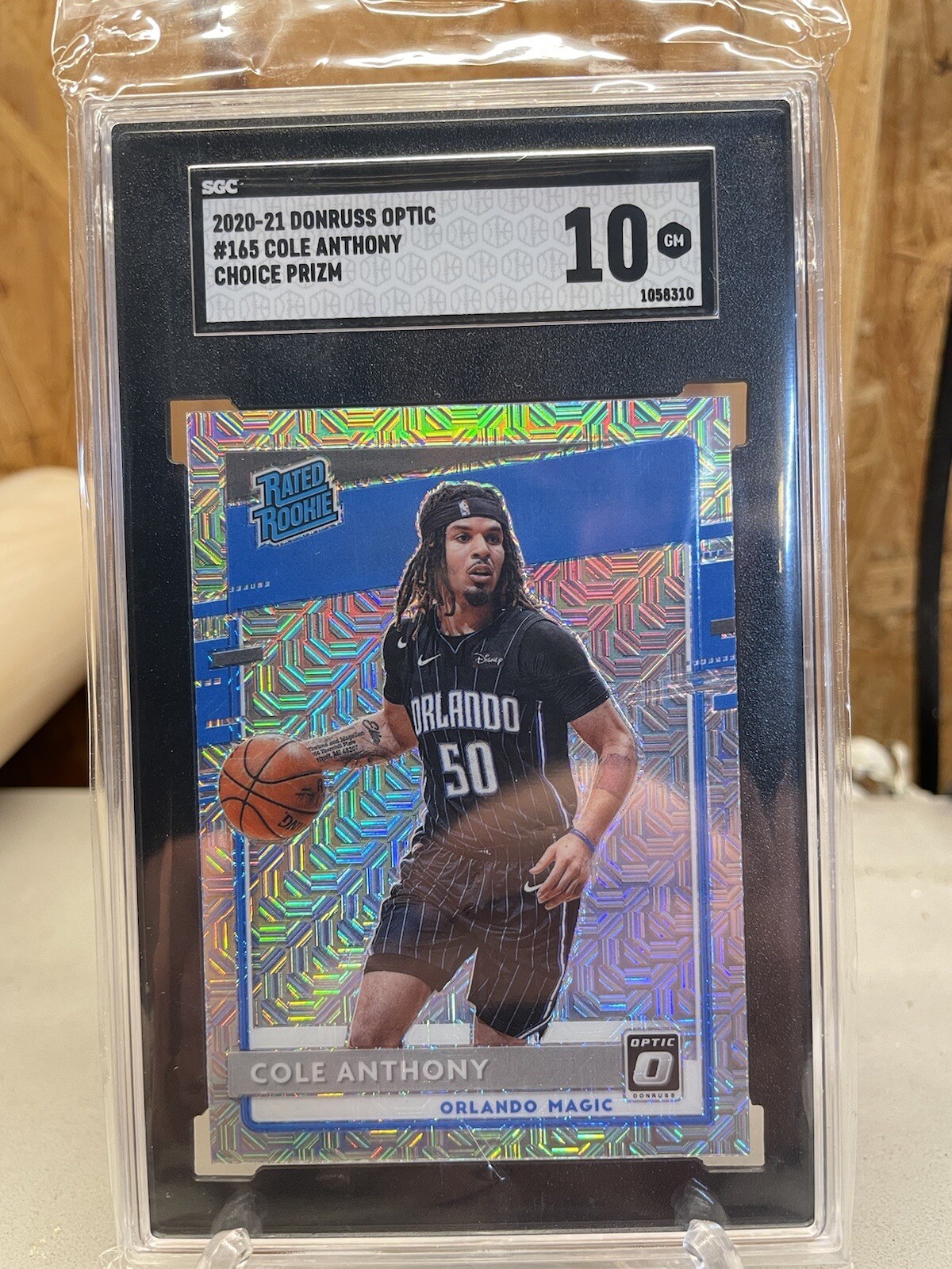 2020-21 Panini Donruss Optic Rated Choice Prizm Cole Anthony #165 Rookie RC