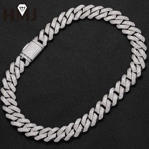8-12mm D MOISSANITE Real Miami Cuban Link Bracelet /Chain 925 Silver Pass Tester - Picture 15 of 15