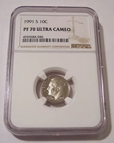 1991 S Roosevelt Dime Proof PF70 UC NGC