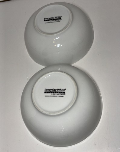 Everyday White by Fitz & Floyd Porcelain Soup/Cereal Bowls Set of 2 - 6.25 In - Picture 3 of 3
