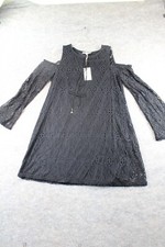 No Comment Dress Size 1X Black Lace Cold Shoulder Nwt
