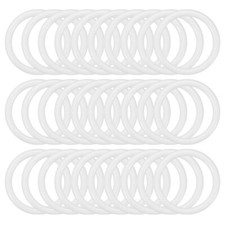 1.5 Inch Dream Catcher Rings, 50 Pcs Plastic Macrame Wreath Floral Hoop White