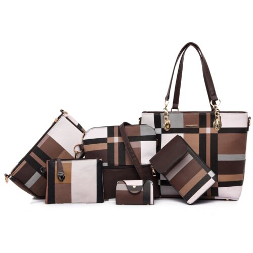 Purses and Handbags for Women Tote Crossbody Bags Satchel Purses Set 6pcs - Picture 10 of 10