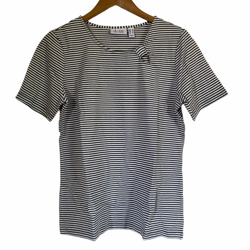 QVC- Denim \u0026 Co Short Sleeve Striped T 