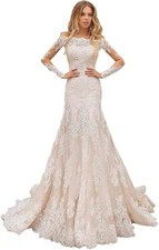 GREOENEL Amor Detachable Mermaid Wedding Dresses with Jacket 2 in 1 Bridal Gown