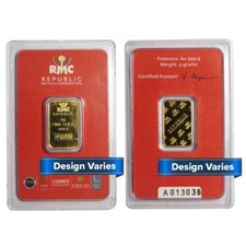 5-g .9999 Fine Gold Bar Secondary Market (Designs May Vary) 3949.95 per troy oz
