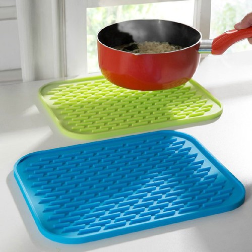 Tovaglietta Silicone Porta Pentole Resistente al Calore Antiscivolo Quadrato Tappetino Pad Casa Cucina - Foto 2 di 25