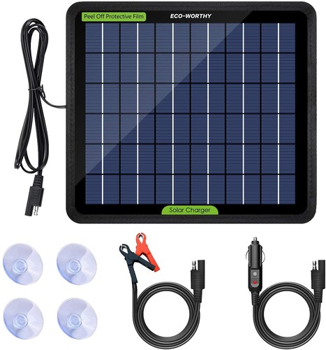 12V Solar Battery Trickle Charger with Lighter Plug: Eco-Friendly Power  Solution