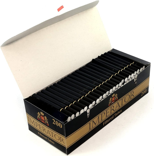 Black 200 Filtered Cigarette Tubes 1 Box of 200 Tubes - Picture 10 of 12