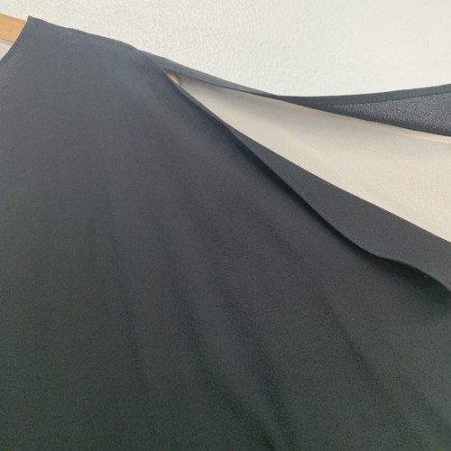 Anne Klein Blouse Woman 16 Black Split Sleeve Classic Long Line Business Casual - Picture 4 of 10