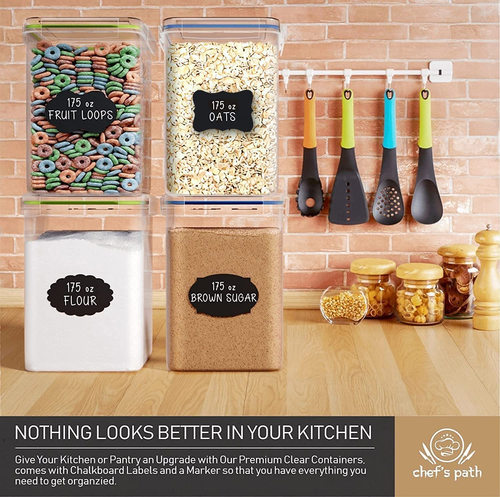 Extra Large Plastic Food Storage Containers with Lids 175Oz, for Flour & Sugar - Picture 4 of 5
