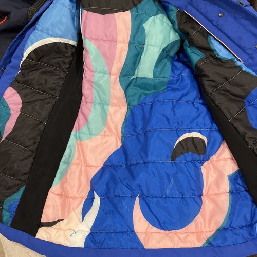 $2395 EMILIO PUCCI PUFFER Down COAT Royal Blue SIZE 36 Italy - Picture 8 of 8