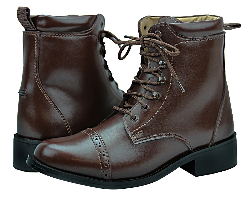 Hispar Glory Ladies Women English Equestrian Horse Riding Laced Paddock Boots - Image 2 of 2