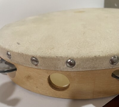 ⑦ スマイル 様 tambourine VINTAGE TAMBOURINE WITH DOUBLE ROW CYMBALS (17) | eBay