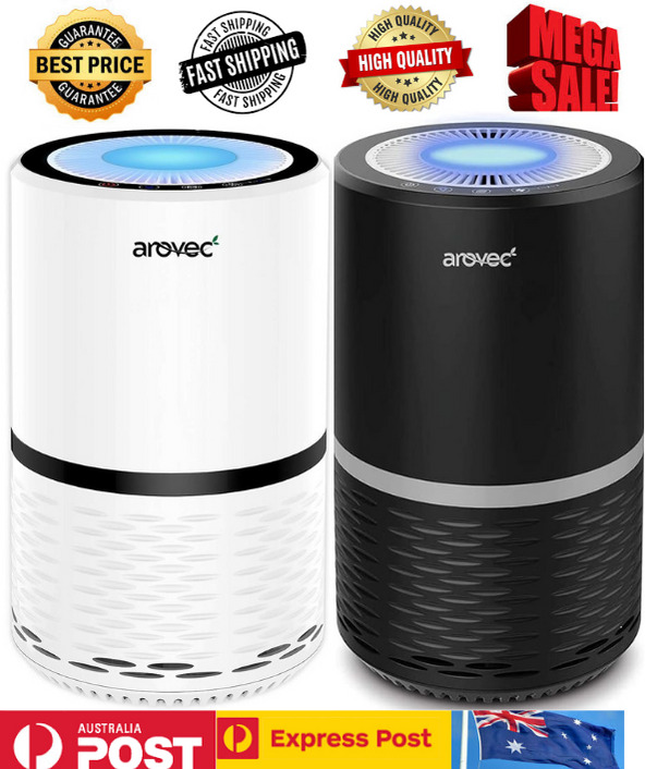 Arovec Air Purifier Carbon HEPA Filter Best Home Cleaner Smoke Dust Allergens