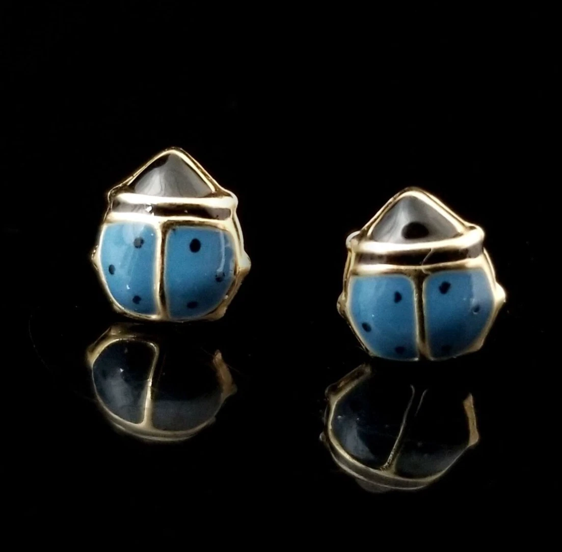 Ladybug gold earrings online