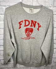 FDNY Sweatshirt Mens 2XL Gray Fire Dept. Of New York City