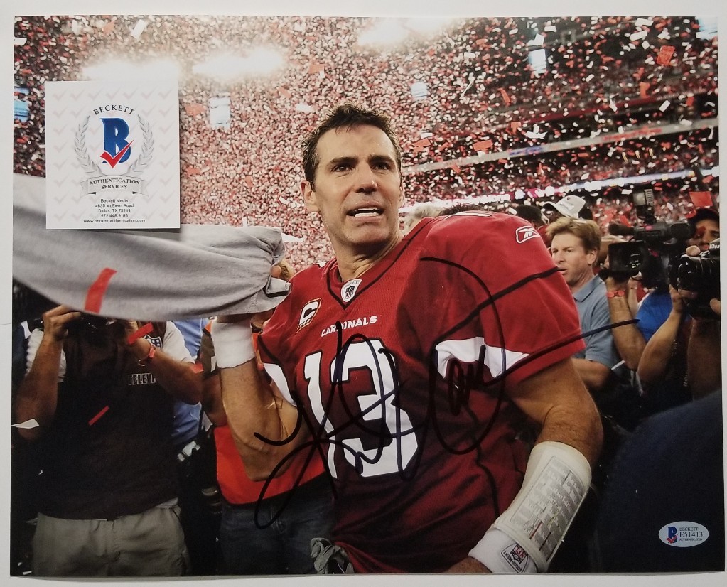KURT WARNER Autographed Signed Arizona Cardinals 11X14 Photo. BAS BECKETT 