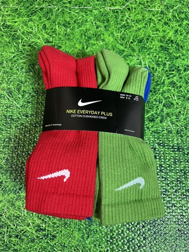 Nike Everyday Plus Cushioned Crew Training Socks (6-Pack) SX6897-903 NEW in PKG | eBay