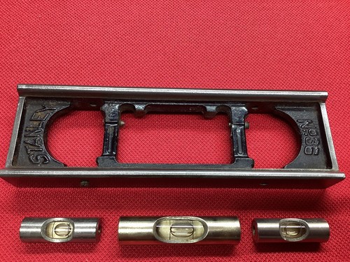 Vintage Stanley No. 36 Iron Spirit Level 6ā Double Plumb 3 Vials Nice ! LšK ! - Picture 12 of 13