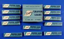 Vintage Scripto Mechanical Pencil Crayon Leads Advertising 12 Boxes BLUE