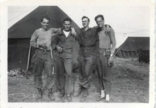 Vintage World War 2 Photo US Army Soldiers Clowning Around In Camp 1944 Photo