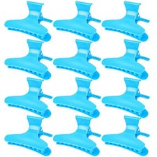 12 Pack Butterfly Hair Clamps Claw Clips Salon Pro Section Clip for Blue
