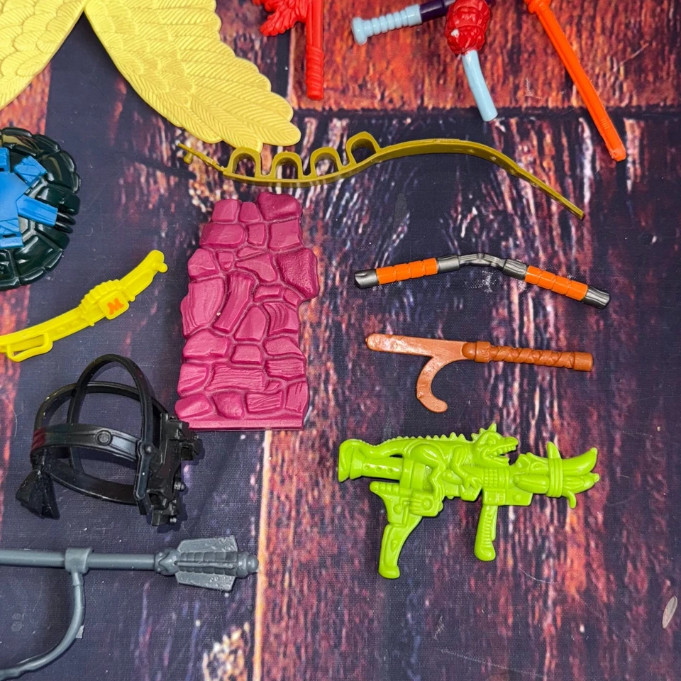 Lote de accesorios de armas de las Tortugas Ninja adolescentes mutantes TMNT de colección 1991 Foto 4 de 4