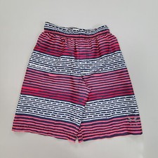 Under Armour Swim Trunks Boys Medium Black White Pink Bathing Suit Youth Kids