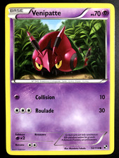 Carte Pokémon Venipatte 52/114 Noir & Blanc FR (port groupé)