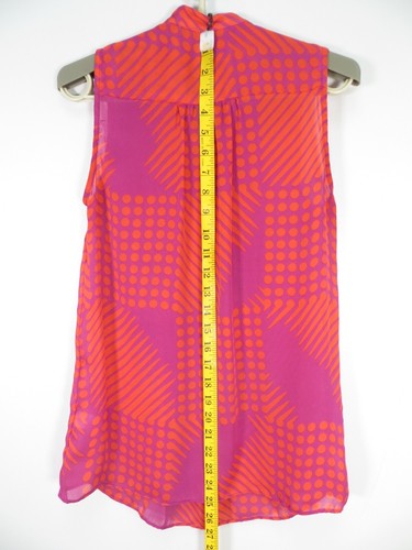 BANANA REPUBLIC Women Thin Light Polyester Tank Top Pleat Front Multicolor XS - 第 9/13 張圖片