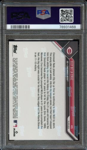 2023 Topps Now ELLY DE LA CRUZ RC #485 PSA 9 - Foto 2 di 2