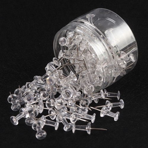 Colored Push Pin Thumb Tack Plastic Head Metal Point Durable Anti-Rust Re-usable - Picture 14 of 23