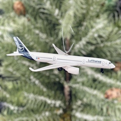 Lufthansa Airplane Christmas Tree Ornament   Aviation Decor   Plane Lover Gift