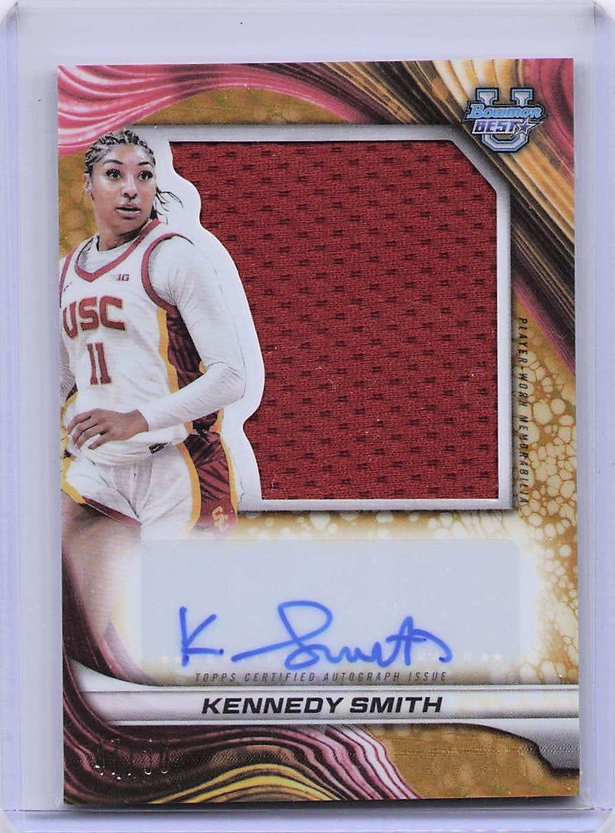 2024-25 Bowman's Best U Kennedy Smith Prospect Jumbo Relic Auto Gold /50