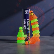 Glow in The Dark Badminton Shuttlecocks 10 Pack Lighting Birdies, LED or 360  D