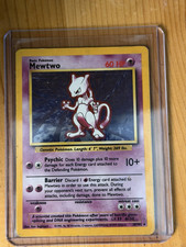Mewtwo 10/102 Holo Rare Base Set 60 HP Basic English 1999 Pokémon TCG Card