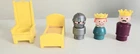 Vintage Fisher Price Little People Castle Pieces King Princess Knight Chair Bed