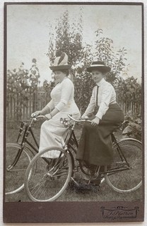 Kabinettkarte Damenrad Concordia Bielefeld Leipzig Foto Fahrrad Karbidlampe 1900